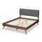 Baxton Studio Dilara Dark Grey Upholstered Walnut Finished Full Size Platform Bed 156-9407-9437 - alternate 10